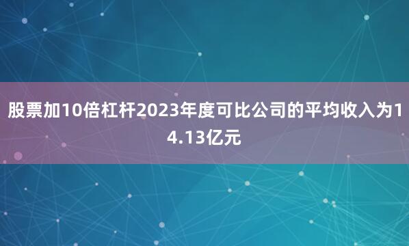 股票加10倍杠杆2023年度可比公司的平均收入为14.13亿元
