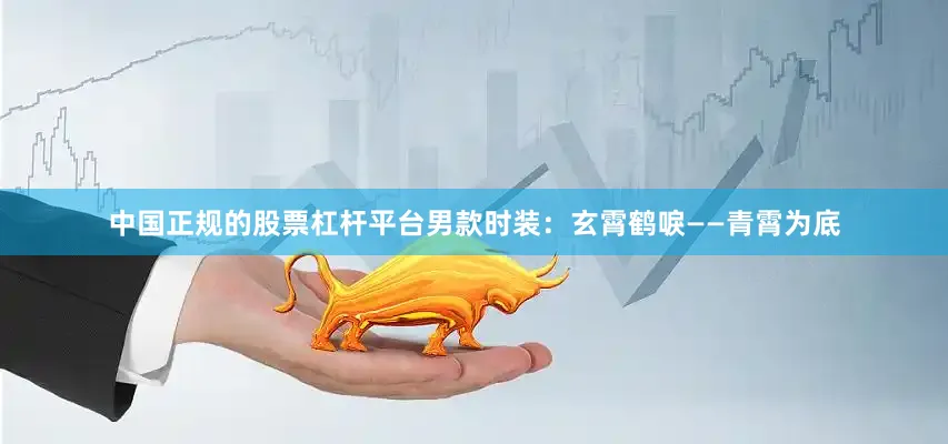 中国正规的股票杠杆平台男款时装:玄霄鹤唳——青霄为底