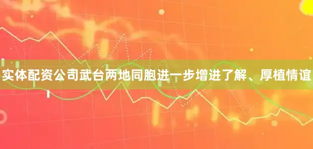 实体配资公司武台两地同胞进一步增进了解、厚植情谊